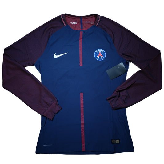 Paris Saint-Germain 2017-18 Home Player Issue L/S Shirt (M) - BNWT
