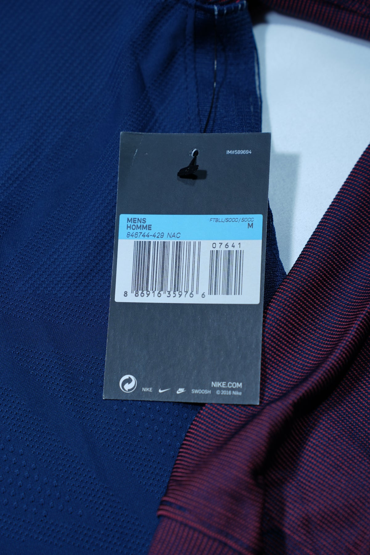 Paris Saint-Germain 2017-18 Home Player Issue L/S Shirt (M) - BNWT