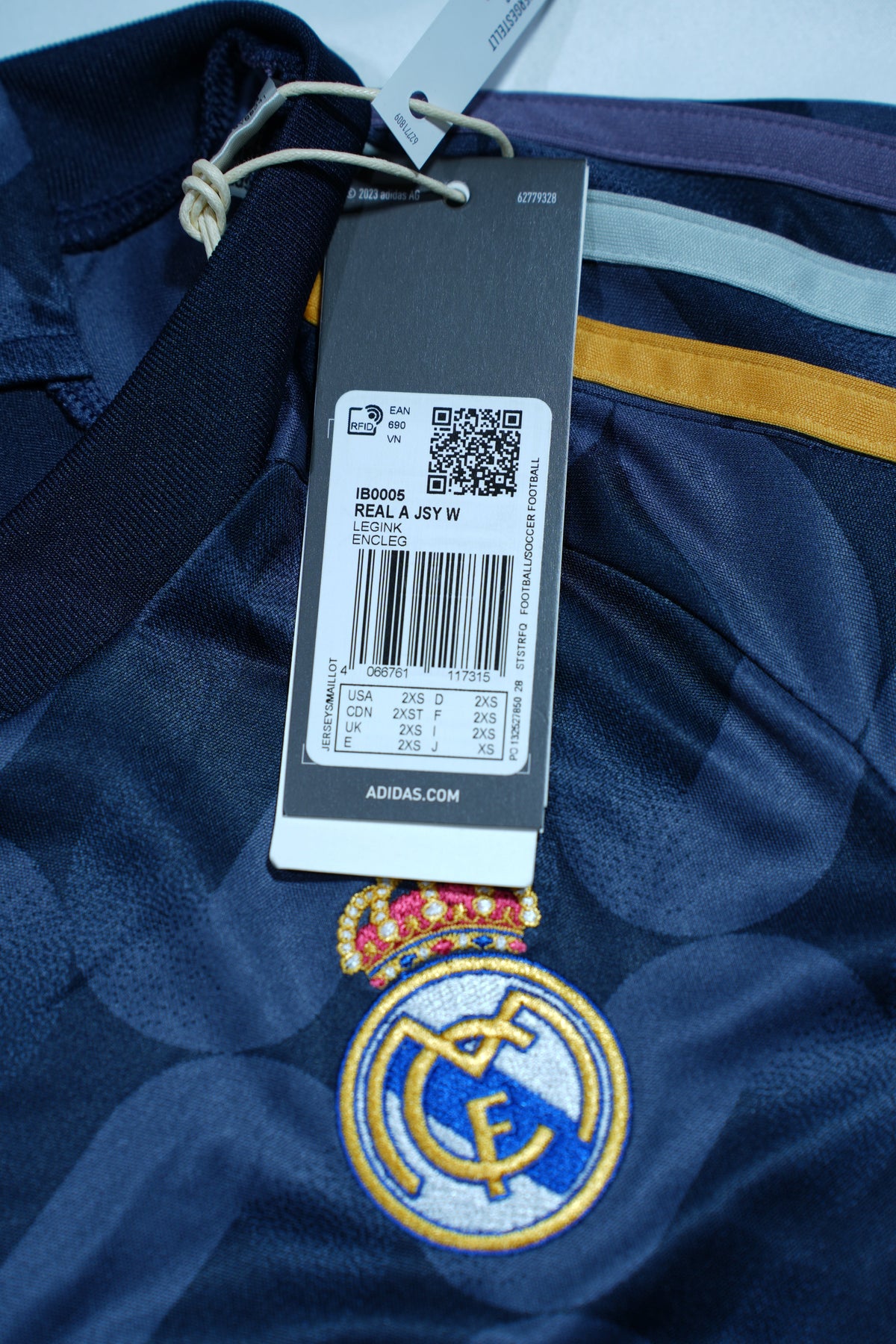 Real Madrid 2023-24 UCL Away Shirt - Jude Bellingham #5 (Women's XXS) - BNWT